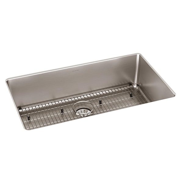 Lustertone Iconix 16Ga Ss 32.5X19.5X9 Sgl Undermt Sink Kit W Perfect Drain